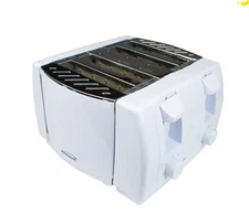 Brentwood Toaster Cool Touch, 4-Slice, White