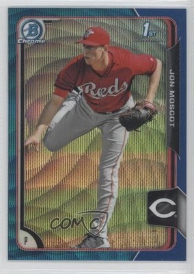 2015 Bowman Chrome Prospects Blue Wave Refractor Jon Moscot #BCP163 0c5