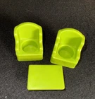 Vintage Fisher Price Little People Arm Chairs & Table Living Room Furniture Lime
