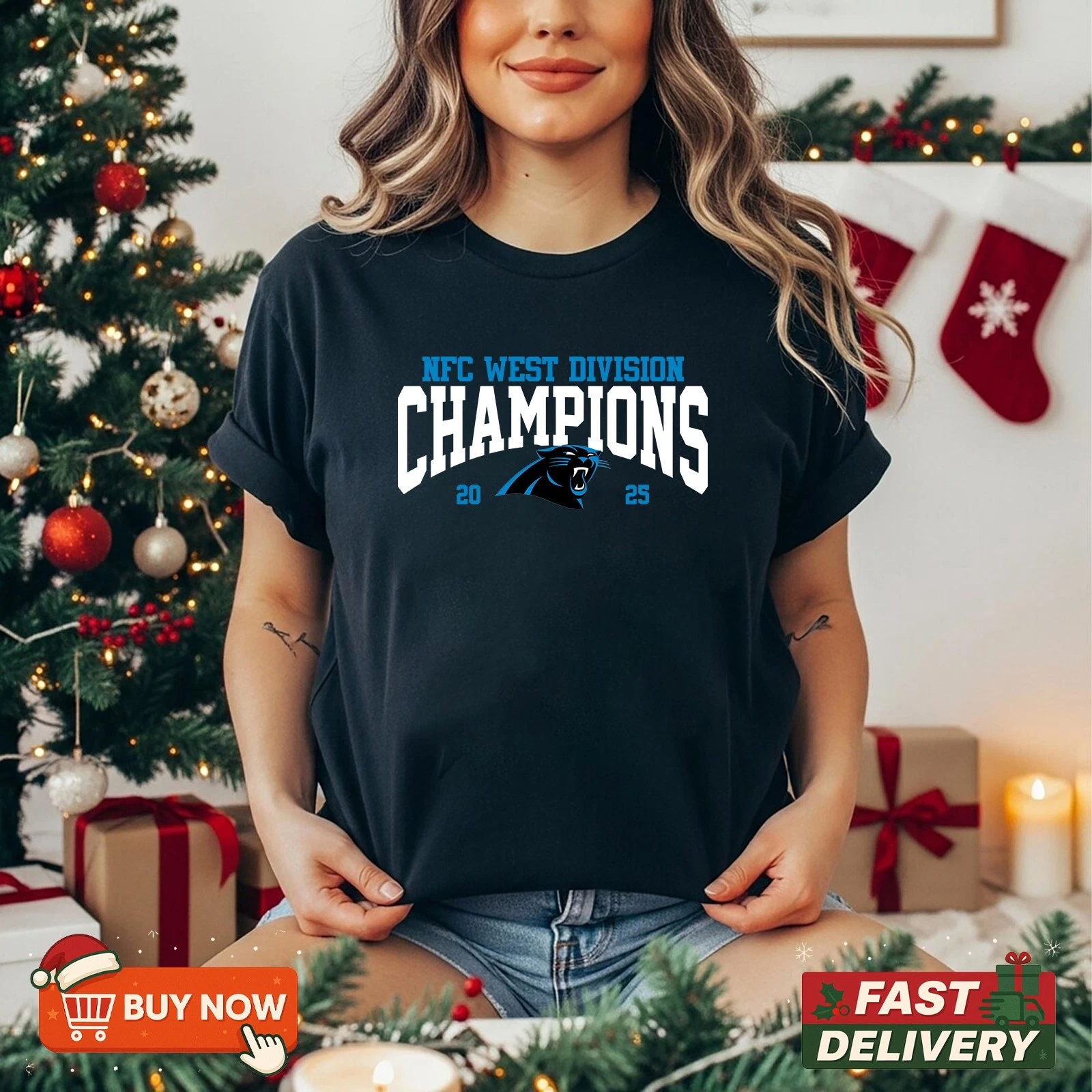 Carolina Panthers NFC West Champions 2025 TShirt