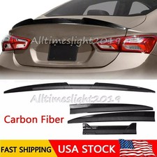 Adjustable Rear Trunk Lip Spoiler Wing Carbon Fiber For Chevrolet Malibu 2005-23