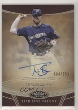 2019 Topps Tier One Tier One Talent Auto 4/299 Travis Shaw #TTA-TS Auto no9