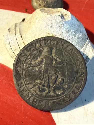 Dug Civil War 💥 🇺🇸 💣 Virginia Coat Button Silvered