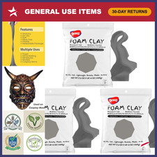 Gray Modeling Foam Clay - 1.1 lbs Soft Air Dry Crafting Material for Flowers, Co