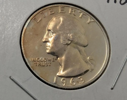1963   Proof Cameo Toned Washington Quarter (B28)