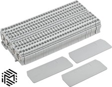 Qty 31 - Allen Bradley 1492-L3Q Spring Terminal Blocks - w/3x 1492-EBL3Q Endcaps