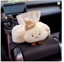 Cute Cartoon Cloud Car Tissue Box – Hanging Napkin Holder for Back Seat
