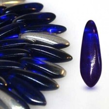 Cobalt Half Silver, 3x11mm, 25 Mini Daggers, Side Drilled, md63 