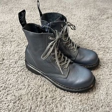 Dr Martens 1460 Pascal Kids Gunmetal Metallic Virginia Diva Size 3