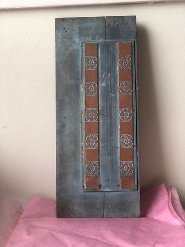 Stunning Large Vintage Copper Letterpress Printing Block -Floral Motif - Picture 16 of 17