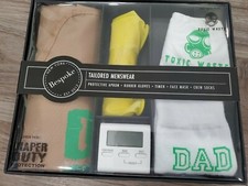 Bespoke New Dad Box Baby Supplies Funny Shower Gift Mens Socks Gloves Apron Mask