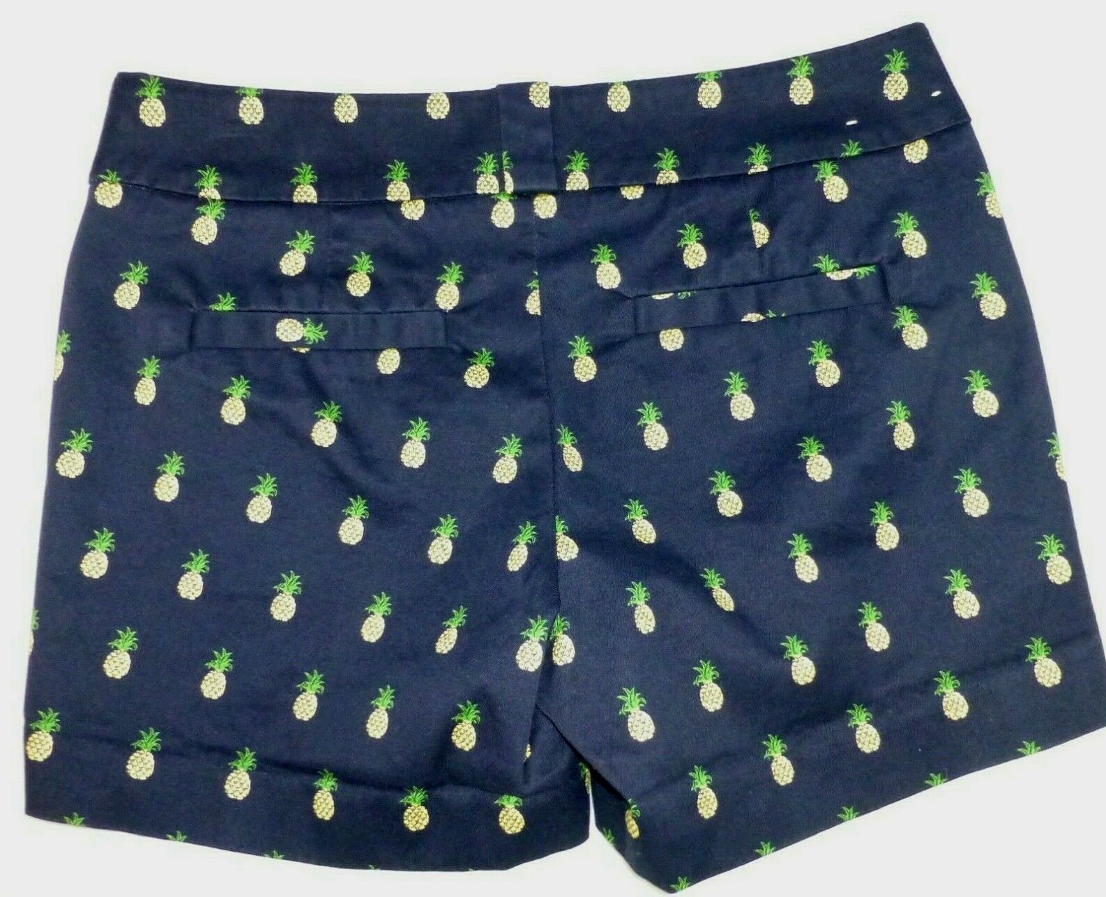 J. Crew Stretch Blue Pineapple Pattern Shorts 4 - image 2