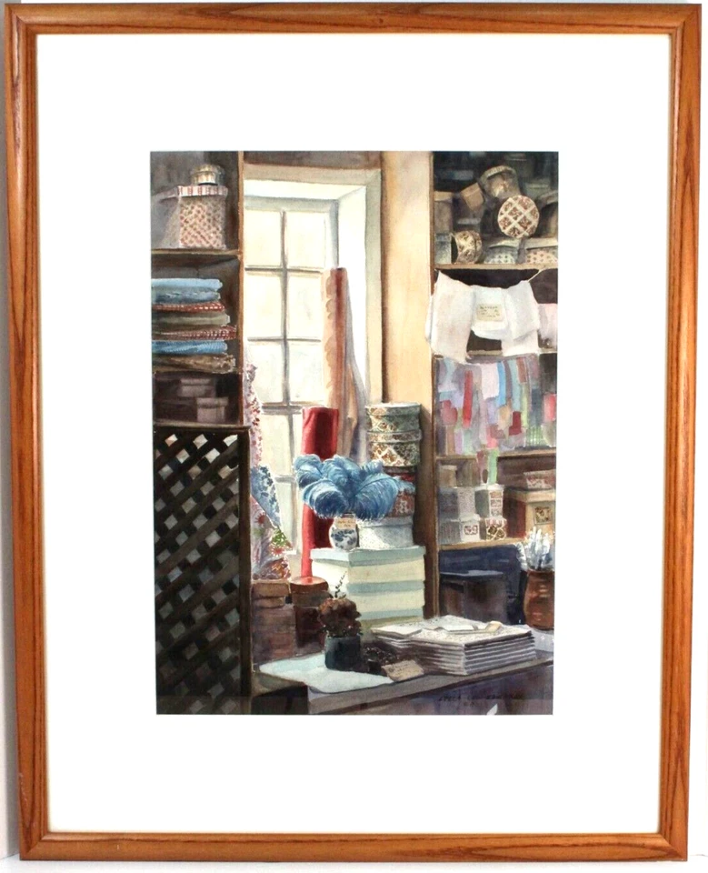 Acuarela detallada de trastero de colección por la artista de Virginia Lella Lee Edwards Foto 2 de 4