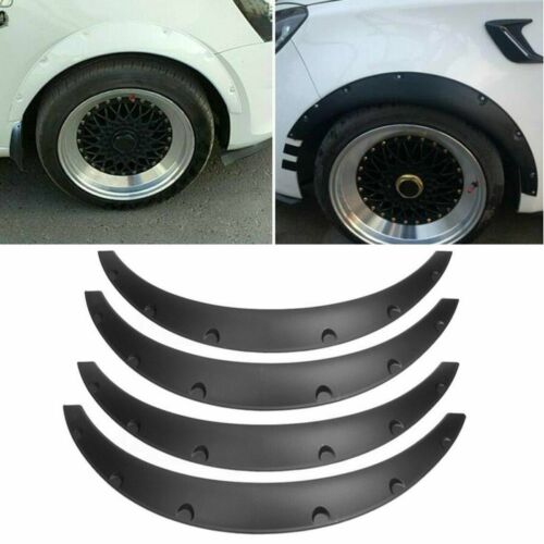 8CM Universal Flexible Front+Rear Car Fender Flares Extra Wide Body Wheel Arches - Afbeelding 1 van 12