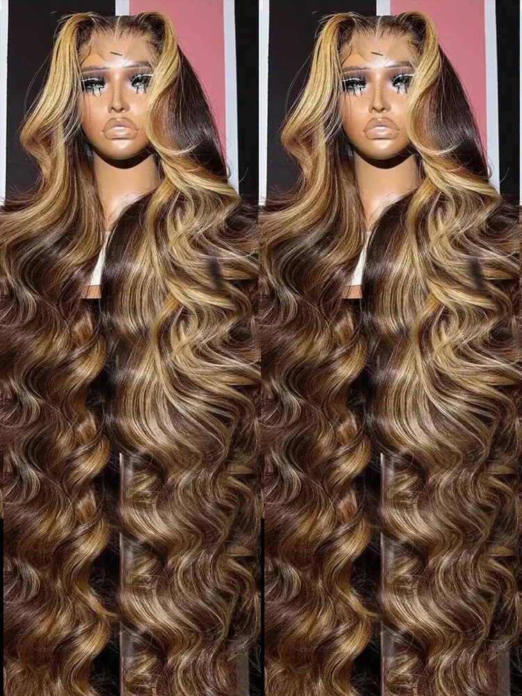 30 32 Inch 13x4 Human Hair Lace Frontal Wigs 250 Density  display picture 3