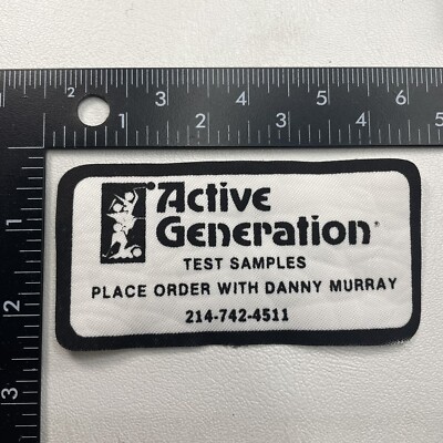 Vtg ACTIVE GENERATION TEST SAMPLES Advertising Patch 16WM