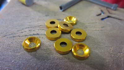10pcs M3 Countersunk Washers - Anodized Aluminum, Various Colors | For 1/10 & 1/8 Scale RC Cars