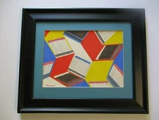CHARLES PAYZANT PAINTING ART DECO ANTIQUE MODERNISM MATCH BOOKS CUBIST CUBISM 