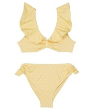 Habitual L41851 Yellow Girls' Two Piece Polka Dot Swimsuit Size 12