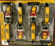 Cat 4 Piece Ratchet Tie Down Set - 16 Feet x 1-1/2 Inches