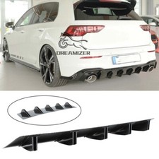 Carbon Rear Bumper Spoiler Splitter Lip Diffuser 10 Fins Für VW Golf MK7 GTI