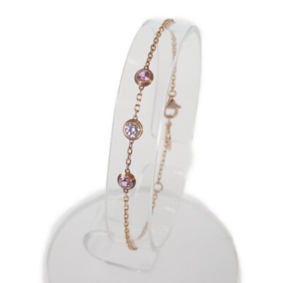 CARTIER Saphir Leger de D'Amour Bracelet K18 RG Diamond Pink - Main Image
