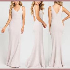 NWT Show Me Your Mumu [ Small ] Morgan Gown Show Me The Ring Stretch Crepe J359