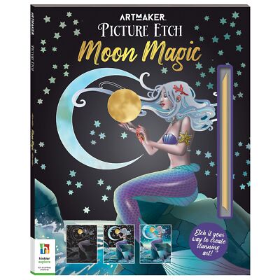 Moon Magic Picture Etch Book | Scratch Art Craft for Adults | Mi