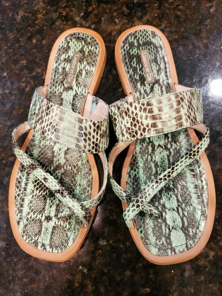 Sandalias Louise et Cie para mujer de piel de serpiente con tiras talla 8 Foto 2 de 4