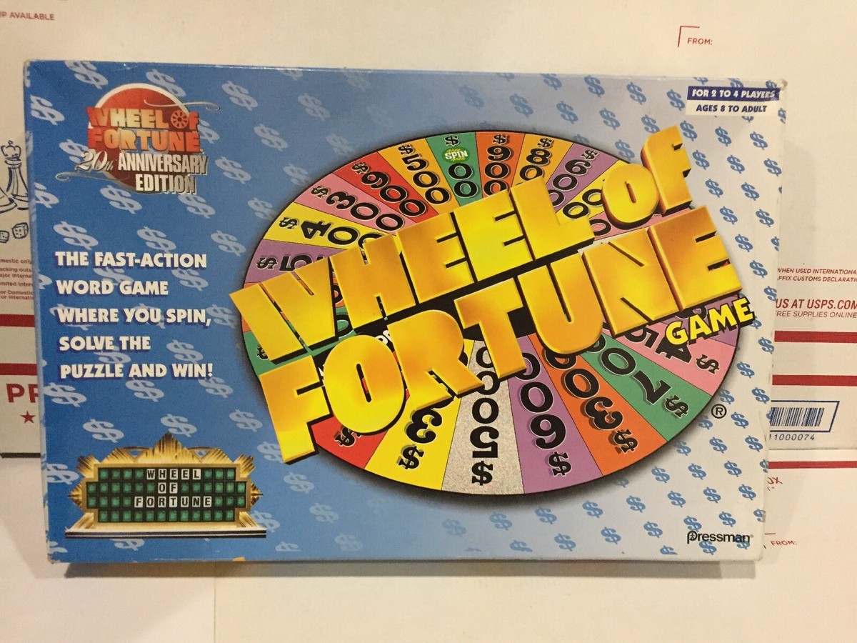 2002 Pressman Wheel of Fortune 20th Anniversary Board Game Nearly