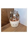 SMEG Besteckset 25-teilig mit Halter - Premium Edelstahlbesteck