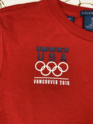Ralph Lauren Women USA Olympic USA Team Vancouver 2010 Red T-Shirt