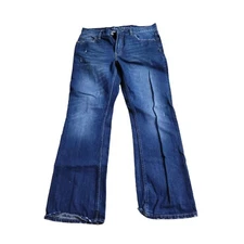 Aeropostale Mens Medium Wash Distressed Slim Boot Cut Jean Size 32/30