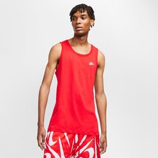 Nike Futura Embroidered Tank Red Size S Mens Sportswear BQ1260 657