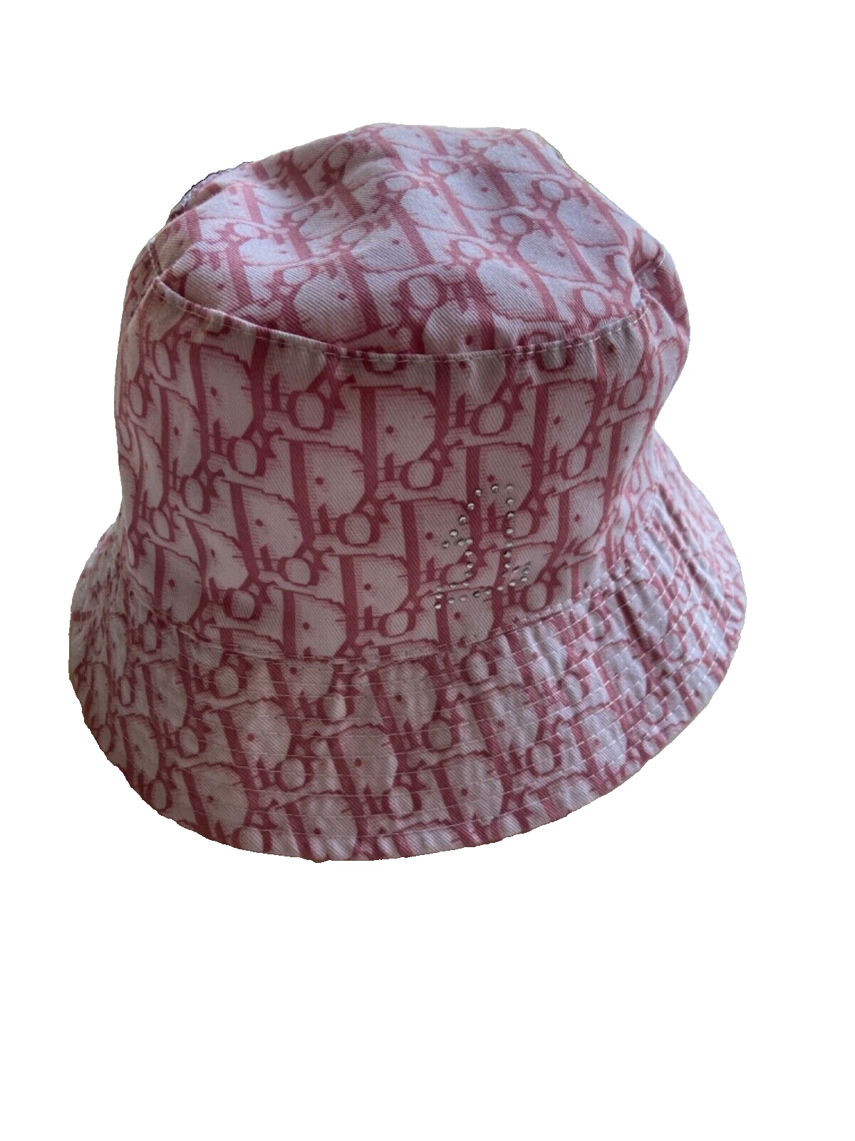 Chapeau Christian Dior chapeau de pêcheur chapeau seau vintage trotteur monogramme rose