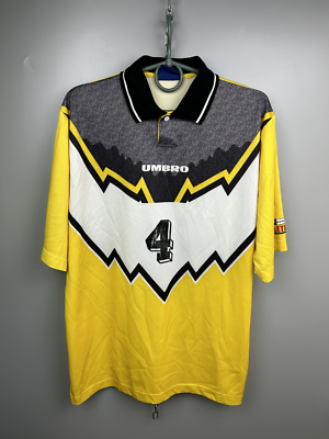 UMBRO 90s FOOTBALL SHIRT SOCCER JERSEY UMBRO SIZE L MEN YELLOW | eBay