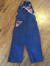 Vintage Children's Bib Overalls Size 12 Months Snap up Legs 100 Cotton RN42000