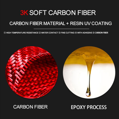 34pcs Red Carbon Fiber Full Kits Trim Sticker For Mazda MX-5 2009-2015 Type A - Foto 11 di 12
