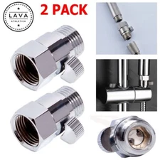 2 Pack G1/2" Flow Quick Control Shut OFF Valve Fit Shower Head Hand Water Saver