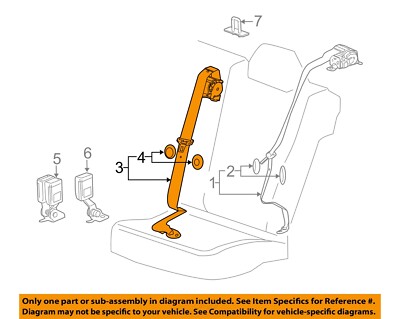 GM OEM 14-15 Impala Restraint Systems Rear Seat Belts-Center Belt Assy 19300241