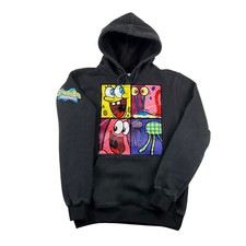 Nickelodeon Spongebob Squarepants Hoodie Pullover Mens Small Fuzzy Graphic