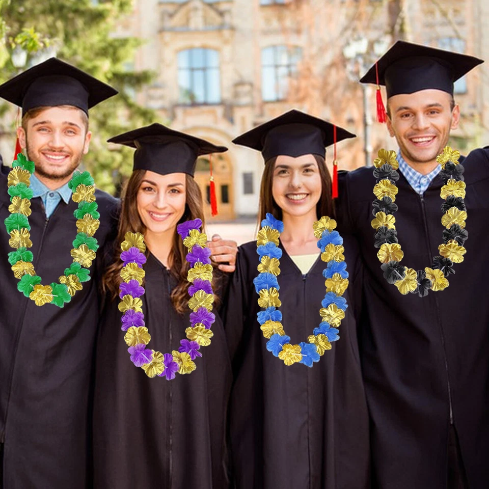 20 peças colar de formatura Havaí festa flor Leis favor 4 cores para decoração de festa - Imagem 4 de 4
