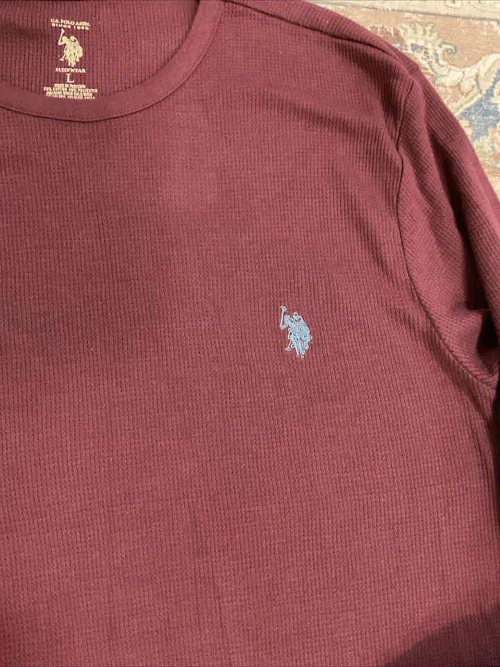 U.S. Polo Assn. Ropa de dormir para hombre talla L térmica manga larga borgoña Foto 4 de 4