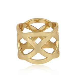 Authentic 18k Yellow Gold Plated Mandala Ring Statement Thumb Band Rings Jewelry