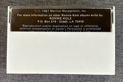 Ronnie Kole - Ronnie Kole Plays The People's Choice Cassette Tape 1987 - Picture 2 of 6