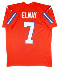 CUSTOM UNSIGNED JOHN ELWAY ORANGE JERSEY XL