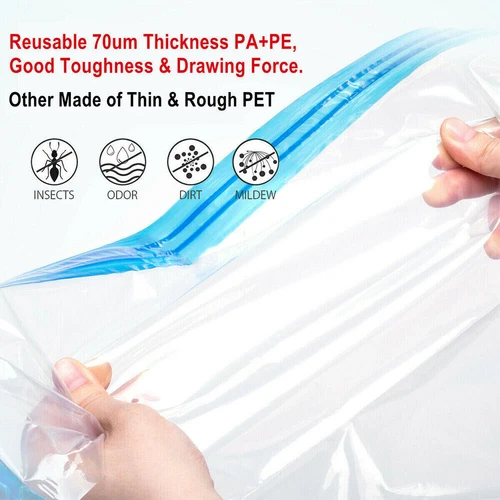 6-18X Vacuum Storage Sealer Bags Blankets Clothes Pillows Quilts Space Saver Bag - Picture 17 of 30