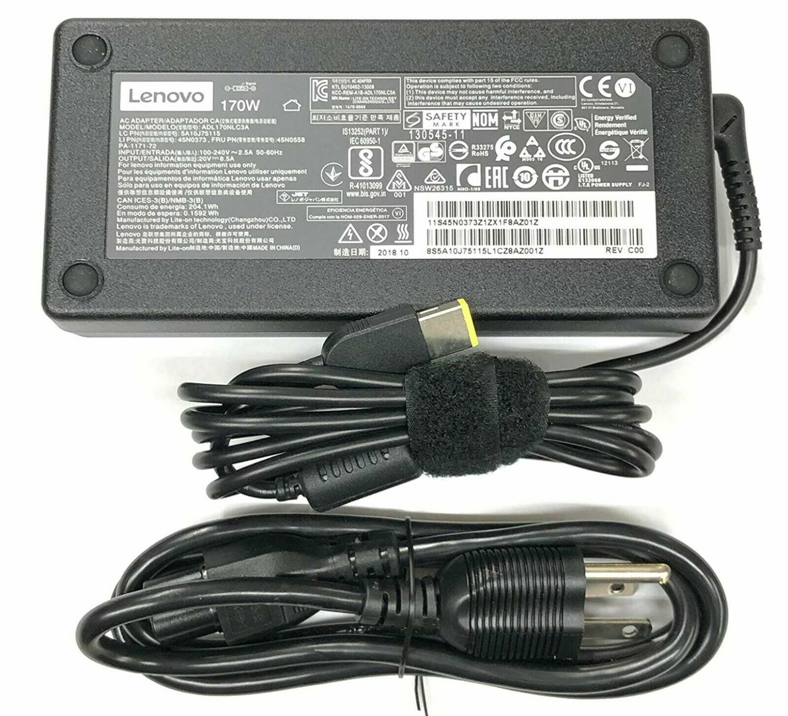 Alimentatore Lenovo 45N0371/45N0372 170W 20V ADL170NDC2A Per Thinkpad - Usato Funzionante