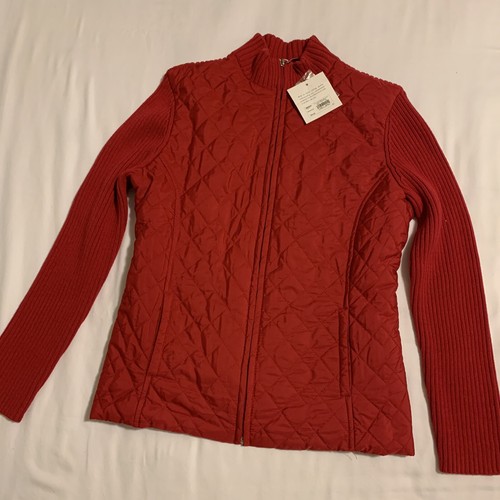 Croft \u0026 Barrow PM Full Zip Rib Knit 