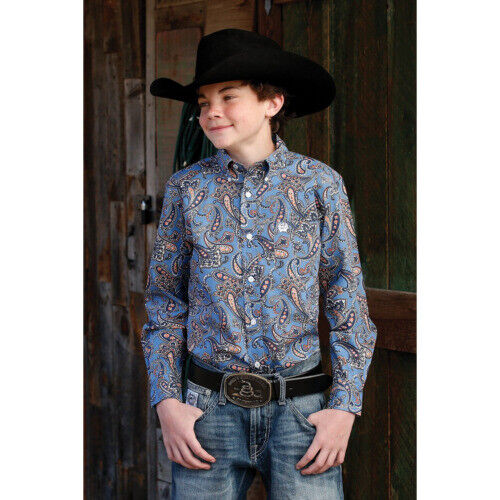 Cinch Multi Color Paisley Print - Kids Boys Shirt - MTW7061336 - 4T